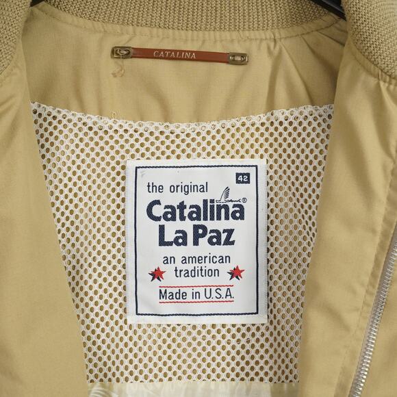 Vintage Catalina La Paz Jacket USA Made Windbreaker Bomber Size 42 - Picture 5 of 13